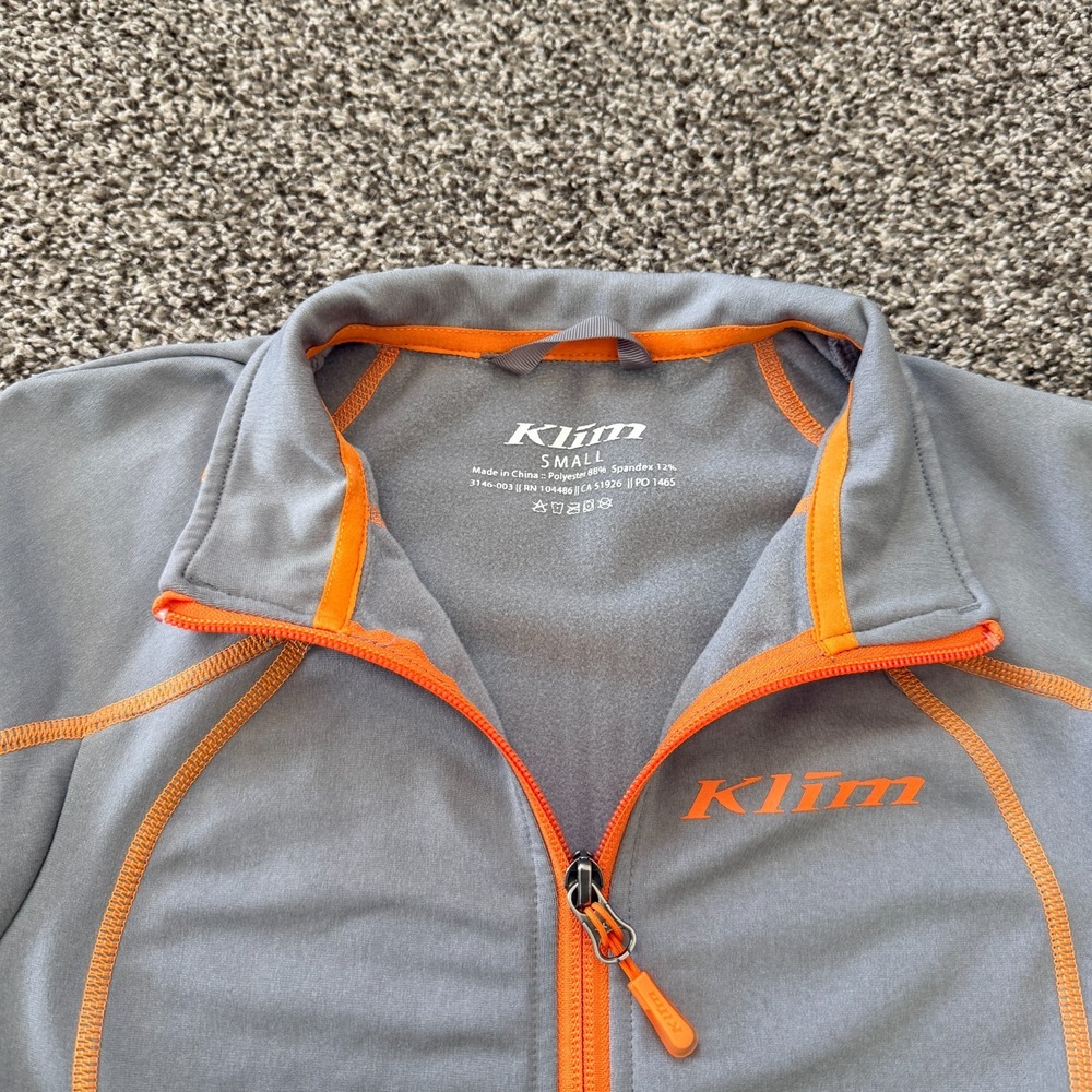 KLIM Women's Sundane Jacket Gray / Orange Size S Small Sports Full Zip Fleece